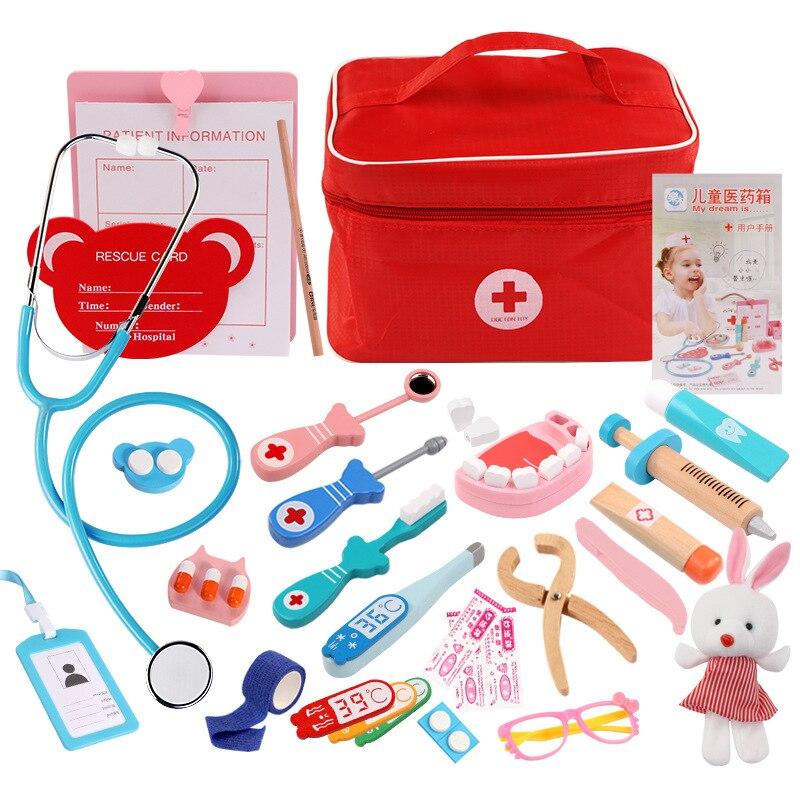 Trousse de médecin ou de dentiste en bois pour enfants