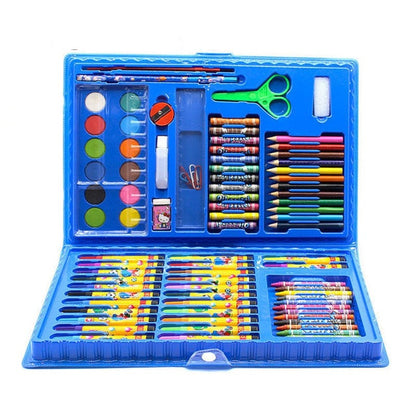 Kit complet de peinture Crayons de couleur + accessoires 86 pièces