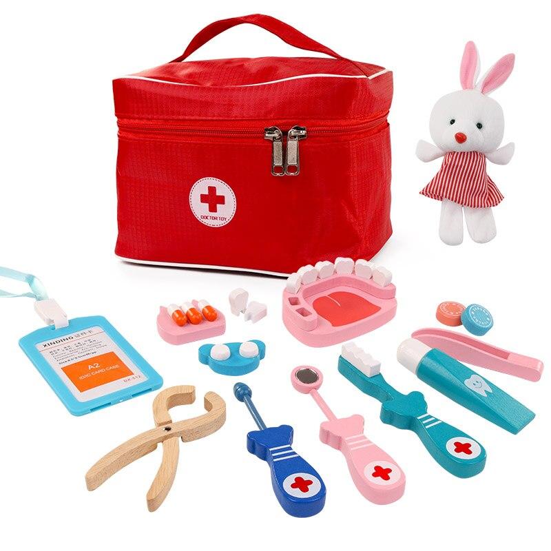 Trousse de médecin ou de dentiste en bois pour enfants